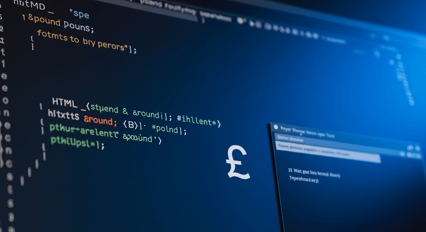 Pound Icon in HTML and Code